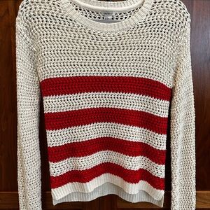 Forever 21 Red and White Striped Sweater